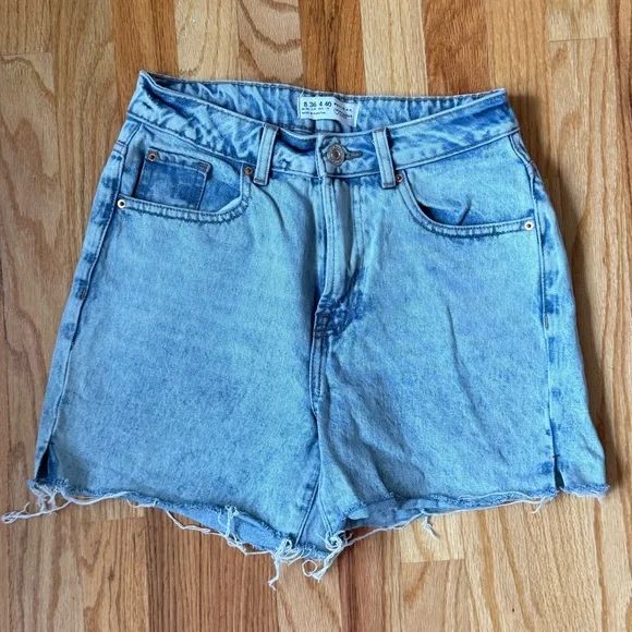Primark Light Blue High Waist Denim Shorts - Picture 2 of 5
